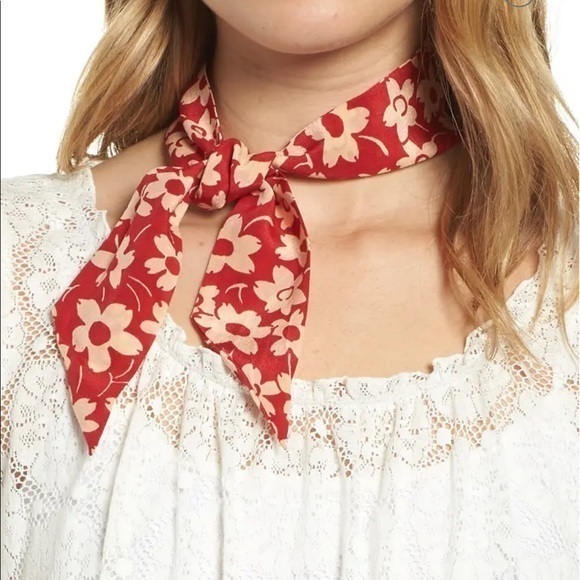 🌸Madewell Silk Skinny Bandana flower - Picture 1 of 3